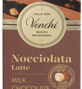 Venchi Nocciolata milk chocolate with hazelnuts.