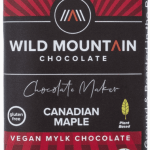 Wild Mountain Chocolate Canadian Maple vegan chocolate bar.