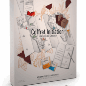 Box set titled 'Coffret Initiation' with various cards and envelopes.