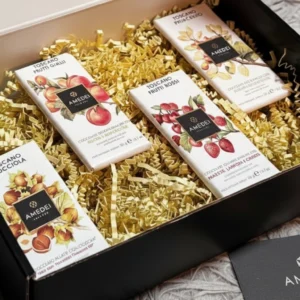 Amedei chocolate gift box with gold filler